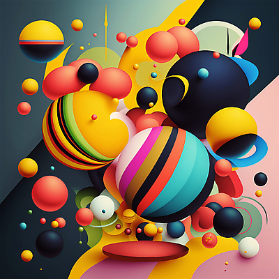 JPG 해외이미지 디자인 예술 선 일러스트 추상 미래 사람없음 컬러풀 원형 화려 입체 기하학 해외202309 해외일러스트 도형 컬러 컨셉 무늬 파일형식