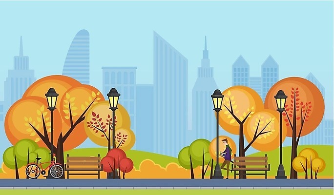 EPS 해외이미지 나무 디자인 배너 계절 공원 도로 길 백그라운드 컨셉 단풍 잎 벤치 의자 오렌지 일러스트 자연 하늘 전등 거리 풍경 잔디 야외 건물 도시풍경 태양 노란색 정원 쓰레기통 가을 신선 도시 플랫 저녁 만화 지역 타운 스카이라인 일반 10월 수평선 벡터 해외202309 해외일러스트 자연요소 식물 건축물 공공시설 컬러 가구 과일 교통시설 조명 날짜 야간 생태계 파일형식