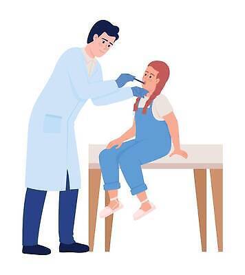 EPS 해외이미지 여자 남자 어린이 일러스트 건강 앉기 성인 진료 소아과 소아과의사 해외202309 해외일러스트 의학 모션 병원 사람 의사 파일형식 벡터