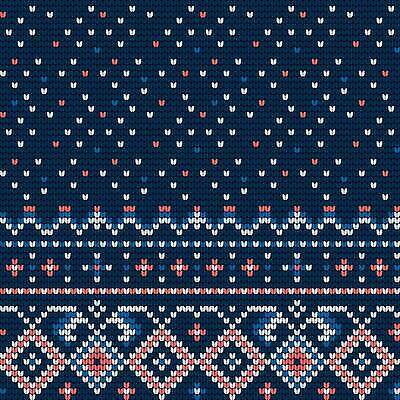 EPS 해외이미지 디자인 패턴 일러스트 사람없음 뜨개질 남색 해외202309 해외일러스트 컬러 무늬 취미 파일형식 벡터