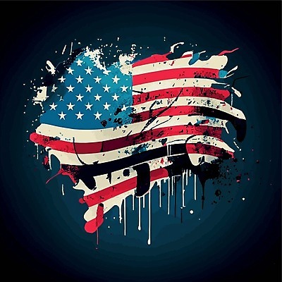 EPS 해외이미지 디자인 배너 행복 포스터 별 백그라운드 일러스트 추상 휴가 기념 미술 이벤트 빨간색 파란색 미국 페인트 줄무늬 자유 흰색 축하 깃발 붓 4 성조기 선거 민주주의 심볼 사인 미국문화 기념물 애국심 7월 그런지 독립 전국 정부 벡터 해외202309 해외일러스트 자연요소 감정 컬러 컨셉 북아메리카 무늬 문화예술 숫자 날짜 국기 서양문화 파일형식