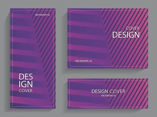 EPS 해외이미지 디자인 배너 일러스트 사람없음 그래픽 세트 보라색 그라데이션 기하학 대각선 사선무늬 해외202309 해외일러스트 선 컬러 무늬 파일형식 벡터
