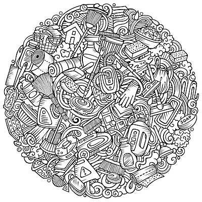 EPS 해외이미지 디자인 가사 일러스트 가정 벽지 주택 거품 장비 붓 업무 액체 위생 씻기 빨래 낙서 폐기물 만화 스케치 먼지떨이 빗자루 청소 세제 양동이 라인아트 오브젝트 서비스 윤곽 손그림 분무기 대걸레 색칠공부 정리함 해외202309 해외일러스트 선 미술 건물 학습 청결 작업 색칠 쓰레기 청소도구 파일형식 벡터