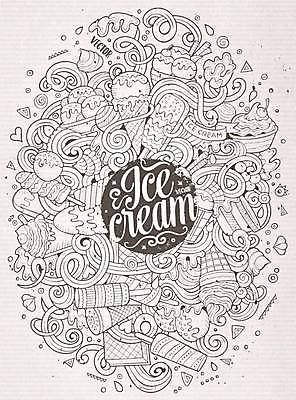 EPS 해외이미지 디자인 어린이 음식 컨셉 일러스트 추상 아이스크림 디저트 사탕 장식 케이크 초콜릿 냉동 기쁨 추위 체리 막대기 달콤 맛 낙서 만화 스케치 민트 라인아트 크림 오브젝트 그림 손그림 시럽 원뿔 와플 구성 바닐라 캐러멜 디테일 맛있는 해외202309 해외일러스트 도형 감정 선 무늬 과일 미술 사람 허브 파일형식 벡터