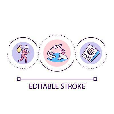 EPS 해외이미지 편집 선 컬러 이동 컨셉 일러스트 교통시설 추상 미술 야외 그래픽 가로 픽토그램 웹 인포그래픽 원형 플랫 심볼 그림 문서 여권 윤곽 법 통과 난민 복잡 얇은 타격 벡터 해외202309 해외일러스트 도형 교통 무늬 인터넷 모션 문화예술 시설 파일형식