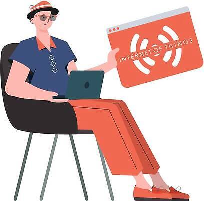 EPS 해외이미지 전신 남자 의자 일러스트 한명 들기 앉기 성인 노트북 선글라스 인터넷창 사물인터넷 성인남자한명만 해외202309 해외일러스트 1 안경 가구 인터넷 모션 정보기술 사람 전자제품 남자한명만 성인남자만 파일형식 벡터