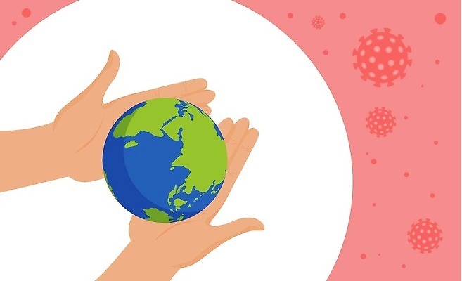 EPS 해외이미지 지구 과학 백그라운드 컨셉 지도 일러스트 세포 건강 관리 안전 사람 빨간색 세계 글로벌 지구본 행성 잡기 오염 바이러스 보호 위험 만화 심볼 측정 예방 감염 반대 박테리아 그만 백신 예방접종 인플루엔자 조언 사스 벡터 코로나바이러스 해외202309 해외일러스트 컬러 의학 모션 우주 질병 접종 파일형식