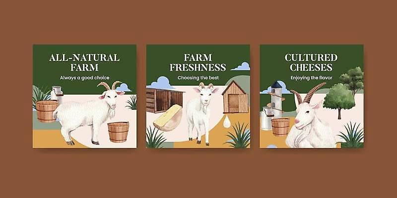 EPS 해외이미지 동물 캐릭터 배너 어린이 음식 농업 일러스트 포유류 자연 염소 수채화 치즈 주택 뿔 동물원 육류 반려동물 농장 마을 가축 목장 우유 흰색 소 군중 먹기 그림 젖 내추럴 마스코트 마케팅 밭일 벡터 해외202309 해외일러스트 일러캐릭터 산업 컬러 식재료 모션 유제품 사람 건물 생태계 파일형식