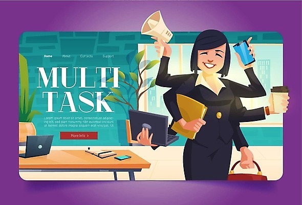 EPS 해외이미지 여자 서류가방 일러스트 탁자 한명 들기 상반신 성인 노트북 스마트폰 사무실 보라색 확성기 비즈니스우먼 커피잔 만화 팔 멀티태스크 성인여자한명만 해외202309 해외일러스트 1 커피 컬러 가구 가방 비즈니스 모션 잔 사람 신체부위 전자제품 핸드폰 스마트기기 직장인 여자한명만 성인여자만 파일형식 벡터