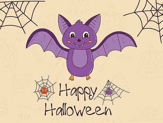 EPS 해외이미지 배너 포스터 일러스트 타이포그라피 사람없음 할로윈 무서움 거미줄 거미 박쥐 베이지색 해외202309 해외일러스트 문자 감정 컬러 곤충 포유류 파일형식 벡터