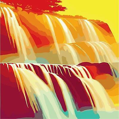 EPS 해외이미지 백그라운드 일러스트 사람없음 폭포 해외202309 해외일러스트 자연 파일형식 벡터