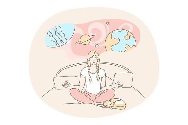 EPS 해외이미지 캐릭터 라이프스타일 여자 행복 선 포즈 백그라운드 생각 불교 일러스트 요가 상상 휴식 스트레스 주택 건강 연꽃 미소 사람 앉기 운동 평화 꿈 영혼 플랫 확대 만화 연습 명상 안심 돌봄 상상력 벡터 해외202309 해외일러스트 일러캐릭터 웰빙 꽃 감정 종교 컨셉 모션 표정 육류 건물 생활 파일형식