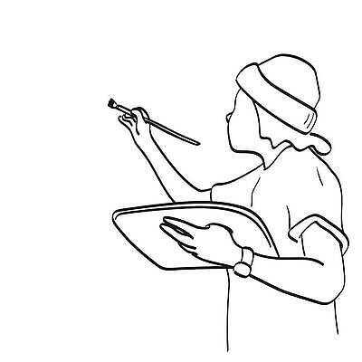 EPS 해외이미지 편집 직업 라이프스타일 손 디자인 남자 백그라운드 일러스트 실내 창조 미술 사람 성인 취미 그래픽 페인트 장비 붓 작업실 디자이너 라인아트 그림 예술가 캔버스 페인트붓 화가 손그림 고립 명품 아크릴 벡터 카피스페이스 해외202309 해외일러스트 선 재질 문화예술 내부 생활 신체부위 공백 상품 파일형식