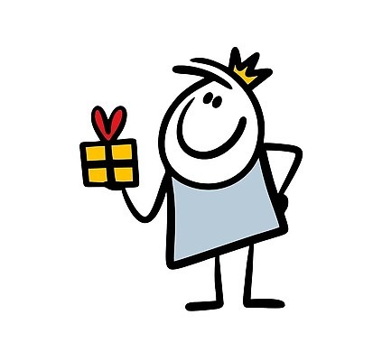 EPS 해외이미지 인물캐릭터 일러스트 왕관 한명 들기 사람 선물상자 하트 낙서 심플 해외202309 해외일러스트 일러캐릭터 모양 캐릭터 1 모션 선물 상자 파일형식 벡터