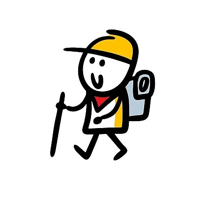 EPS 해외이미지 인물캐릭터 일러스트 한명 사람 여행객 걷기 낙서 심플 해외202309 해외일러스트 일러캐릭터 캐릭터 1 모션 파일형식 벡터