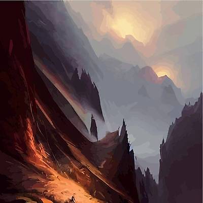 EPS 해외이미지 일러스트 산 사람없음 해외202309 해외일러스트 파일형식 벡터