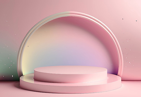 포토 JPG 해외이미지 분홍색 백그라운드 사람없음 3D 단상 파스텔톤 포디움 해외202309 해외포토 컬러 무대 디지털합성 파일형식