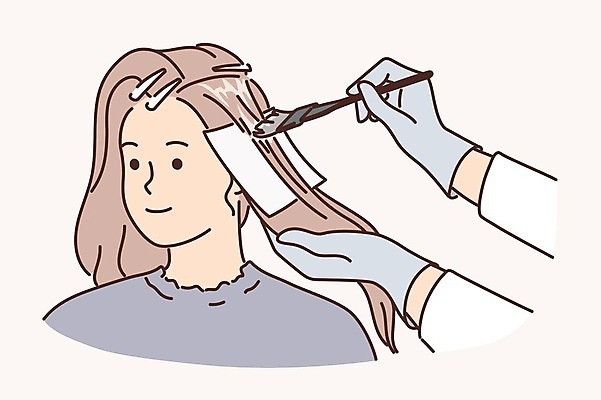 EPS 해외이미지 라이프스타일 손 여자 장갑 일러스트 한명 상반신 성인 머리카락 기쁨 붓 머리핀 염색 성인여자한명만 해외일러스트 1 잡화 감정 장신구 사람 생활 신체부위 머리 여자한명만 성인여자만 파일형식 벡터