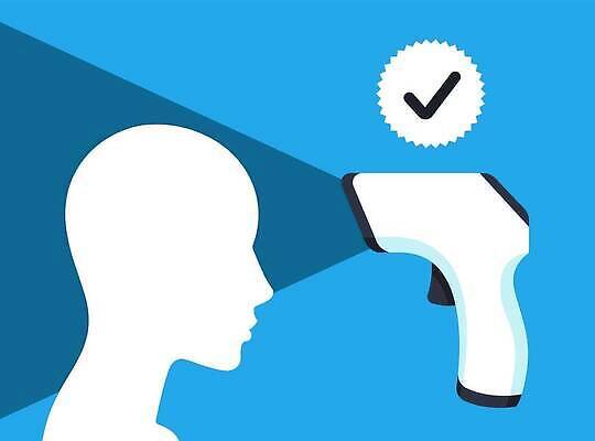 EPS 해외이미지 직업 손 실루엣 일러스트 건강 가면 사람 머리 잡기 뜨거움 열 바이러스 보호 질병 온도계 위험 입장 측정 체크표시 예방 감염 온도 일반 통과 이마 적외선 전염병 증상 벡터 코로나바이러스 해외202309 해외일러스트 컨셉 의학 모션 촬영기법 신체부위 확인 파일형식