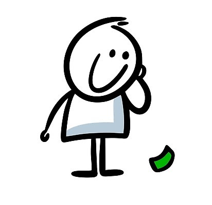 EPS 해외이미지 인물캐릭터 지폐 일러스트 한명 사람 떨어짐 낙서 심플 해외202309 해외일러스트 일러캐릭터 캐릭터 1 컨셉 돈 파일형식 벡터