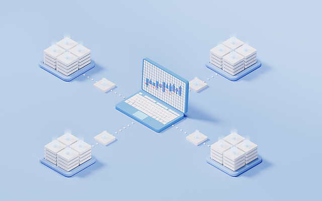 JPG 해외이미지 비즈니스 그래프 사람없음 파란색 노트북 3D 디지털 자료 연결 분석 해외202309 해외포토 포토 컬러 컨셉 전자제품 디지털합성 파일형식
