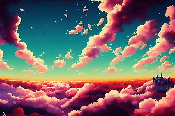 JPG 해외이미지 백그라운드 일러스트 하늘 사람없음 판타지 컬러풀 공상 체코공화국 몽환 해외202309 해외일러스트 컬러 컨셉 상상 공화국 파일형식