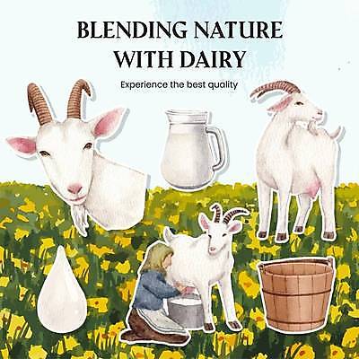 EPS 해외이미지 여자 스티커 염소 통 한명 성인 농장 가축 목장 우유 성장 성인여자한명만 해외202309 해외일러스트 동물 1 농업 포유류 유제품 사람 여자한명만 성인여자만 파일형식 벡터