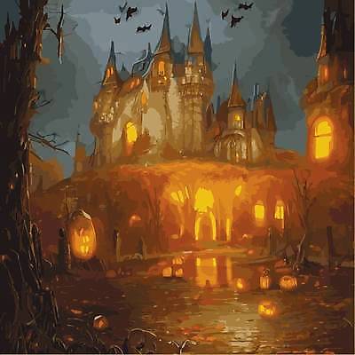 EPS 해외이미지 일러스트 호박 주택 사람없음 어둠 할로윈 무덤 야간 해외202309 해외일러스트 자연요소 채소 건물 파일형식 벡터