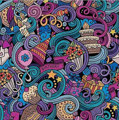 EPS 해외이미지 꽃 화분 백그라운드 패턴 일러스트 촛불 사탕 사람없음 선물상자 케이크 생일 낙서 컵케이크 편지 가득함 풍선 해외일러스트 식물 기념일 무늬 초 디저트 선물 상자 파일형식 벡터