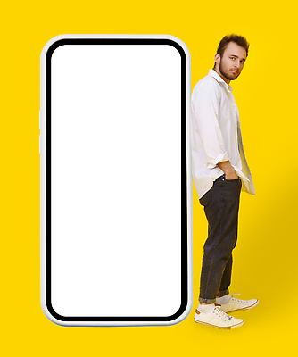 포토 JPG 해외이미지 백인 남자 행복 백그라운드 인터넷 비즈니스 통신 모바일 세포 실내 한명 서기 사람 스마트폰 핸드폰 태블릿 디지털 스크린 정보 어플리케이션 큼 전화기 모음 히스패닉 온라인 거인 동영상 중독 소셜미디어 인터페이스 목업 카피스페이스 셀룰러 비어있는 해외202309 해외포토 서양인 1 감정 모션 내부 전자제품 스마트기기 공백 크기 파일형식