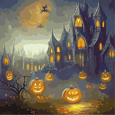 EPS 해외이미지 일러스트 호박 주택 사람없음 어둠 할로윈 보름달 야간 잭오랜턴 해외202309 해외일러스트 자연요소 채소 건물 달 파일형식 벡터