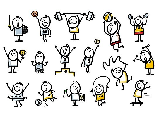 EPS 해외이미지 인물캐릭터 일러스트 놀이 사람 여러명 취미 낙서 심플 해외202309 해외일러스트 일러캐릭터 캐릭터 다수 파일형식 벡터