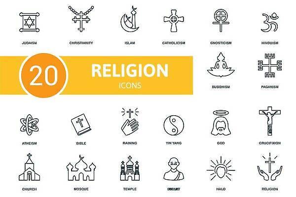 EPS 해외이미지 디자인 기독교 종교 불교 일러스트 그래프 흑백 세트 픽토그램 교회 성경 인포그래픽 천주교 사찰 플랫 이슬람교 승려 심볼 사인 모스크 후광 UI 얇은 유태교 힌두교 벡터 해외202309 해외일러스트 종교용품 종교건축 촬영기법 건물 빛 성직자 파일형식