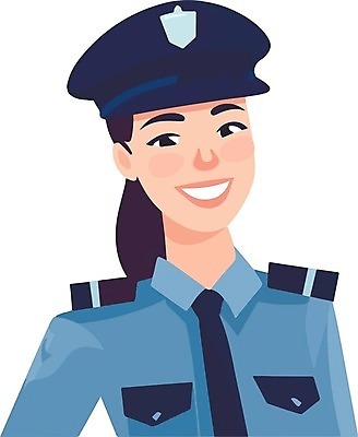 EPS 해외이미지 여자 일러스트 한명 상반신 성인 여경 성인여자한명만 해외202309 해외일러스트 1 사람 경찰 여자한명만 성인여자만 파일형식 벡터