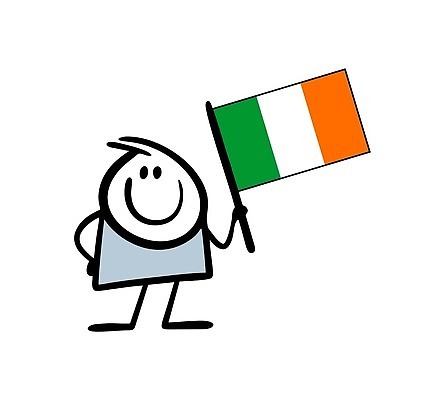 EPS 해외이미지 인물캐릭터 일러스트 한명 들기 사람 낙서 심플 아일랜드 아일랜드국기 해외202309 해외일러스트 일러캐릭터 캐릭터 1 유럽 모션 국기 파일형식 벡터