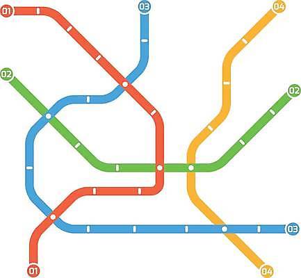 EPS 해외이미지 템플릿 공공시설 도로 길 선 여행 컨셉 지도 일러스트 가이드 모션 그래픽 컬러풀 기찻길 기차 도시 네트워크 터널 전철 역 계획 승차 연결 타일 오브젝트 속도 마차 승객 튜브 지하 일반 루트 방법 엘리먼트 화면전환 해외202309 해외일러스트 직업 육상교통 교통수단 컬러 교통시설 대중교통 시설 파일형식 벡터