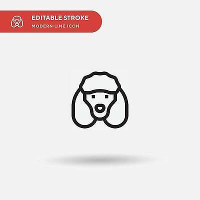 EPS 해외이미지 일러스트 그림자 타이포그라피 사람없음 라인아트 푸들 해외202309 해외일러스트 문자 선 개 파일형식 벡터