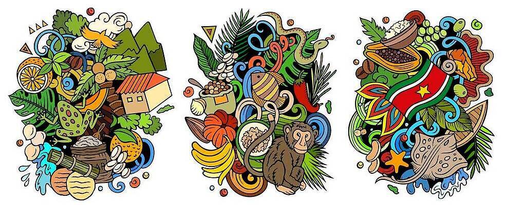 EPS 해외이미지 클립아트 식물 디자인 배너 문화 음식 여행 과일 일러스트 휴가 인종 풍경 야외 장식 세트 컬러풀 탐험 남아메리카 역사 재산 낙서 그래피티 열대우림 라틴아메리카 만화 수집 오브젝트 보따리 시력 부족 고립 랜드마크 보호구역 전국 해외202309 해외일러스트 컬러 컨셉 아메리카 사람 금융 숲 그림 구역 파일형식 벡터 경제 대륙