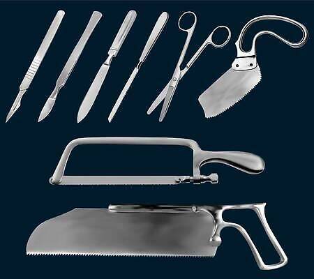 EPS 해외이미지 일러스트 해부 근육 뼈 건강 금속 재활용 장비 기구 수술 칼 자르기 피부 시트 외과 분할 연골 작동 절개 철강 커터 벡터 해외202309 해외일러스트 의학 모션 재질 병원 신체부위 친환경 파일형식