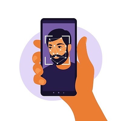 EPS 해외이미지 디자인 남자 얼굴 일러스트 비즈니스 열쇠 모바일 안전 사람 그래픽 스마트폰 핸드폰 컴퓨터 머리 디지털 자료 정보 잡기 플랫 보호 스마트 확인 보안 신분 시스템 센서 소프트웨어 스캐너 스캔 신분증 탐지 벡터 사용자 해외202309 해외일러스트 컨셉 모션 신체부위 전자제품 스마트기기 증명서 파일형식