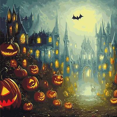 EPS 해외이미지 일러스트 호박 주택 사람없음 어둠 할로윈 야간 잭오랜턴 해외202309 해외일러스트 자연요소 채소 건물 파일형식 벡터