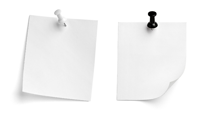 포토 JPG 해외이미지 사람없음 메모지 압정 흰배경 고정 카피스페이스 해외202309 해외포토 백그라운드 사무용품 공백 흰색 파일형식