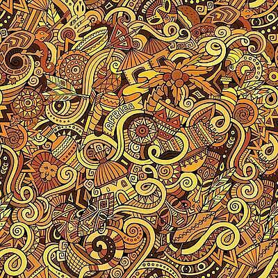 EPS 해외이미지 백그라운드 패턴 일러스트 아프리카 화살 사람없음 야자수 노란색 낙서 가득함 활 아프리카건축 아프리카문화 해외일러스트 나무 나라 컬러 외국문화 무늬 해외건축 파일형식 벡터