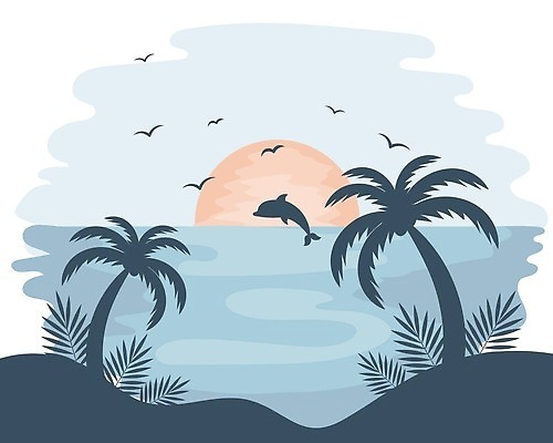 EPS 해외이미지 나무 디자인 실루엣 포스터 바다 섬 여행 백그라운드 일러스트 자연 갈매기 하늘 휴가 손바닥 미술 물 야자수 햇빛 태양 뷰티 일출 일몰 자유 신용카드 플랫 돌고래 복고 이국적 파라다이스 벡터 해외202309 해외일러스트 자연요소 식물 손 컨셉 포유류 조류 문화예술 촬영기법 금융 노을 수중동물 생태계 파일형식