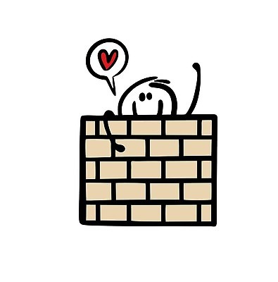 EPS 해외이미지 벽 인물캐릭터 말풍선 일러스트 한명 사람 손들기 하트 낙서 심플 해외202309 해외일러스트 일러캐릭터 모양 캐릭터 1 모션 파일형식 벡터