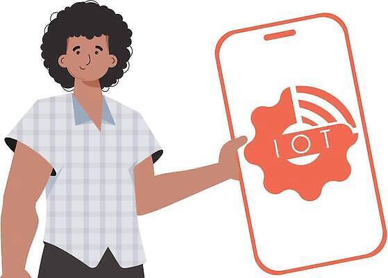 EPS 해외이미지 남자 일러스트 한명 들기 상반신 성인 스마트폰 사물인터넷 성인남자한명만 해외202309 해외일러스트 1 모션 정보기술 사람 핸드폰 스마트기기 남자한명만 성인남자만 파일형식 벡터