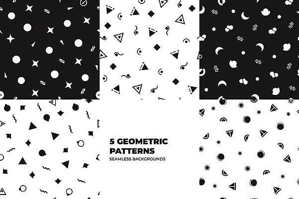 EPS 해외이미지 디자인 패턴 일러스트 추상 흑백 사람없음 그래픽 검은색 흰색 기하학 해외일러스트 컬러 무늬 촬영기법 파일형식 벡터