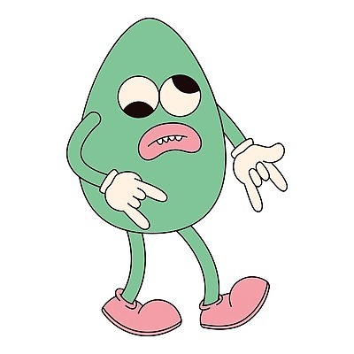 EPS 해외이미지 캐릭터 스티커 일러스트 표정 사람없음 만화 심볼 복고 부활절계란 코믹 마스코트 엘리먼트 해외202309 해외일러스트 일러캐릭터 부활절 계란 파일형식 벡터