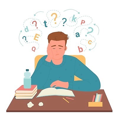 EPS 해외이미지 구름 학생 디자인 알파벳 교육 일러스트 교실 학교 수업 건강 앉기 소년 학습 스터디 독서 검은색 기록 잡기 퍼즐 좌절 질문 만화 편지 읽기 책상 문제 해결 의심 장애 고립 맞춤법 어려움 혼란 벡터 문해 해외202309 해외일러스트 자연요소 영어 남자 감정 어린이 컬러 가구 컨셉 모션 한글 파일형식