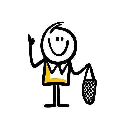 EPS 해외이미지 인물캐릭터 일러스트 한명 들기 사람 바구니 가리킴 낙서 심플 해외202309 해외일러스트 일러캐릭터 캐릭터 1 모션 손짓 파일형식 벡터